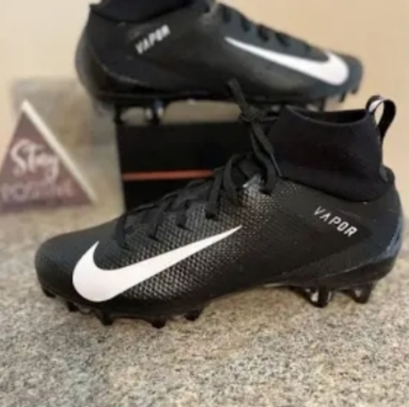 Nike Men's Vapor Untouchable Pro 3 Cleat - AO3022 010 - Black / Silver - Size: 7 - Picture 2 of 4